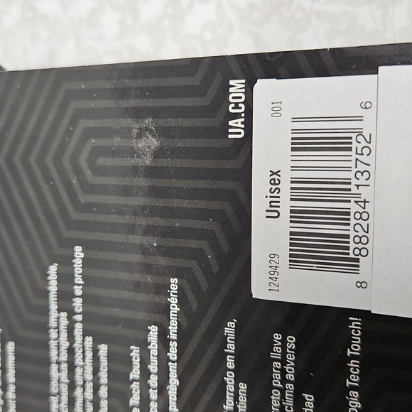 new unisex under armour ua extreme cold gear infrared gloves 1249429 black/gray - Picture 3 of 10